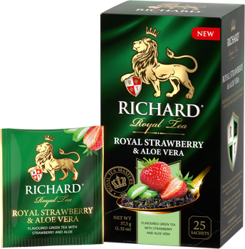 Ceai Richard Royal Strawberry & Aloe Vera 25 pak 