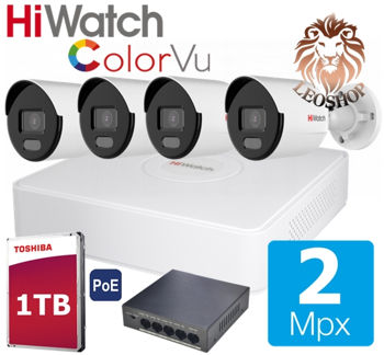 HIKVISION by HIWATCH COLOR VU IP 2 МЕГАПИКСЕЛИ 