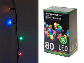 Luminite de Craciun "Fir" 80LED multucolor, 6m, in/out 