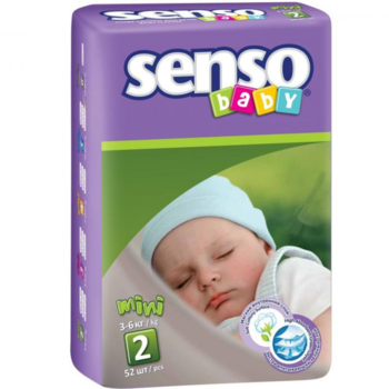 купить Senso Baby подгузники Mini 2, 3-6кг. 52шт в Кишинёве 
