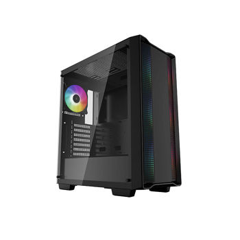 Корпус Case Middletower Deepcool CC560 ARGB ATX Black, no PSU, Side panel Tempered Glass,  2xUSB3.0,1xUSB2.0, Audio x 1/Mic x 1, Pre-Installed LED Fans: Front 3X120mm, Rear 1X140mm (carcasa/корпус)