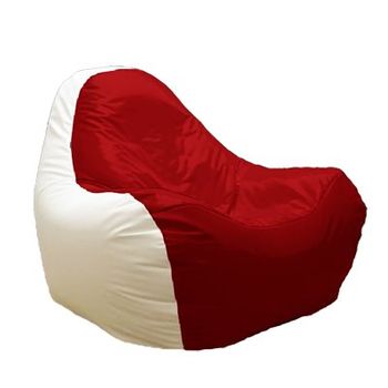 купить Кресло мешок Hi-Poly, белый/красный в Кишинёве 