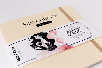 Скетчбук Малевичъ для графики и маркеров Bristol Glamour, кремовый, 180 гм, 19х19 см, 20л 