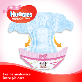 купить Подгузники для девочек Huggies Ultra Comf 4+ (10-16 kg), 60 шт. в Кишинёве 