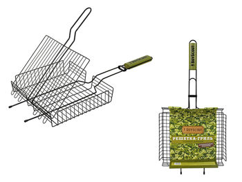 Решетка для гриля BoyScout 30X25X5.5cm, веер в подарок 