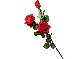 Ветка цветов искусственных "Розы" 3цветка 93сm 