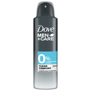 Дезодорант мужской Dove Men +Care Clean Comfort 150мл. 0% Alcool 