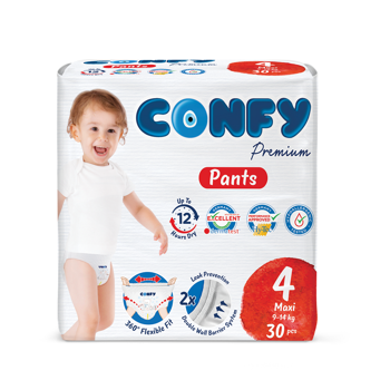 купить Подгузники-трусики детские Confy Premium Pants №4 MAXI, 30 шт. в Кишинёве 