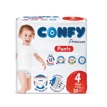 Scutece-chiloțel pentru copii Confy Premium Pants Nr.4 MAXI, 30 buc. 