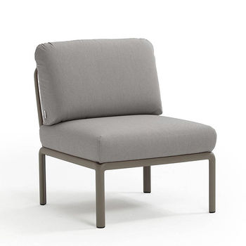 Кресло модуль центральный с подушками Nardi KOMODO ELEMENTO CENTRALE TORTORA-grigio 40373.10.172