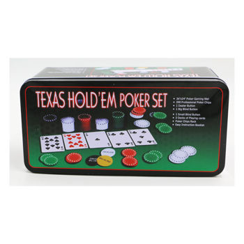 Настольная игра "Покер" в металлической коробке (200 элементов) 224-457/458 (6538) 
