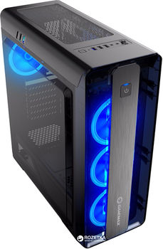 купить Case ATX GAMEMAX MoonLight, w/o PSU, 4x120mm,Blue LED(Ring-type) fans, Fan controller, USB3.0, Black в Кишинёве 