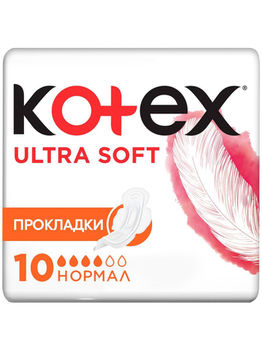 Прокладки Kotex Ultra Soft Normal, 10 шт. 