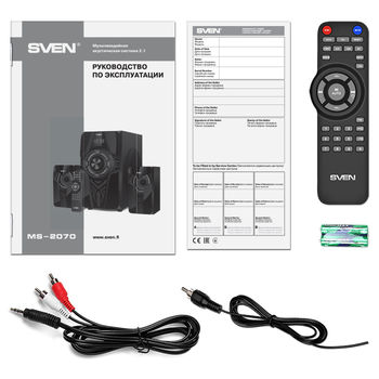 Speakers SVEN "MS-2070" SD-card, USB, FM, remote control, Bluetooth, Black, 60w/30w + 2x15w/2.1 