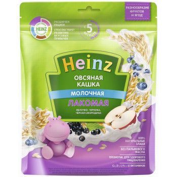 купить Heinz Лакомая каша овсяная молочная яблоко, черника, черная смородина, 5+мес. 170 г в Кишинёве 