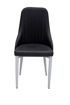Scaun DC A13 carcasa alba piele neagra 