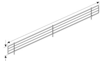 cumpără Barieră pentru colțul exterior al politei dreapta din metal cu dimensiunile de 90x60x500 mm în Chișinău 