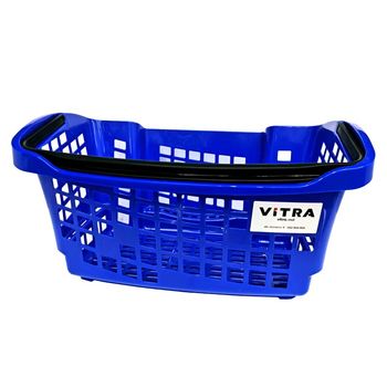 cumpără Coș din plastic 20 LT (mâner negru), albastru în Chișinău 