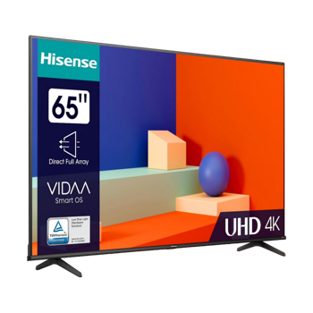 65" LED SMART TV Hisense 65A6K, Real 4K, 3840x2160, VIDAA OS, Black 