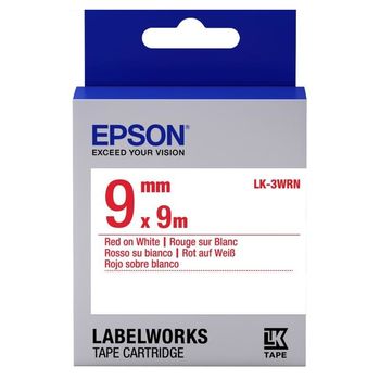 Tape Cartridge EPSON LK3WRN; 9mm/9m Standard, Red/White, C53S653008 