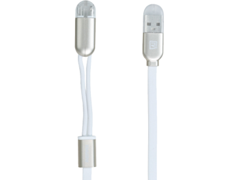 Lightning+Micro-USB Cable Remax, Binary, White 