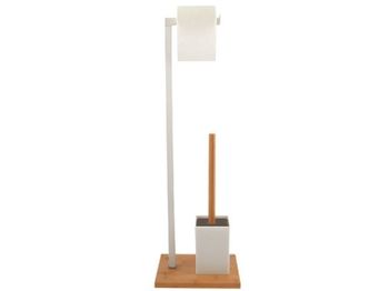 Щетка WC с подставкой и держатель для бумаги MSV бел/бамбук 