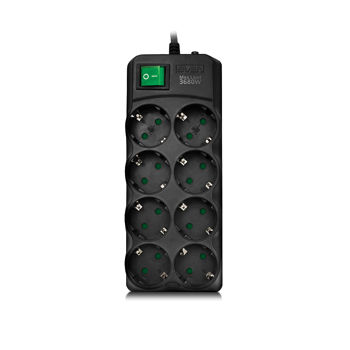 Фильтр импульсных помех  Surge Protector SVEN SF-08E-16, 8 Sockets, Children protection, 1.8m, Black (Priza cu protectie - prelungitor/basic surge protection)