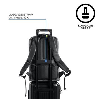 Backpack Bobby Urban Lite, anti-theft, P705.501 for Laptop 15.6" & City Bags, Black 