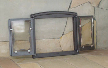 Дверца чугунная со стеклом двустворчатая BATUMI III 