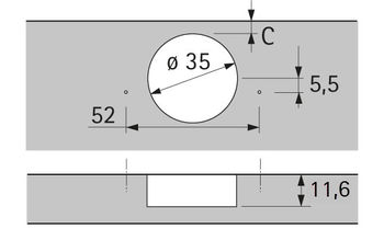 Balama semiaplicată 165° Sensys 