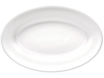 Platou oval 22cm Toledo, alb, opalglass 