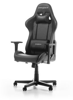 Gaming Chairs DXRacer - Formula GC-F08-N-H1, Black/Black/Black - PU leather, Gamer weight up to 100kg / growth 145-180cm, Foam Density 52kg/m3, 5-star Aluminum IC Base, Gas Lift 4 Class, Recline 90*-135*, Armrests: 3D, Pillow-2, Caster-2*PU, W-23kg