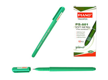 Ручка шариковая PS-001 soft ink,1mm зеленая 