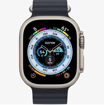 Apple Watch Ultra 49mm GPS+Cellular (MQFK3), Titanium Case Midnight Ocean Band 