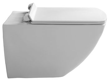 Унитаз подвесной WC PURITA CLEAR RIMLESS с крышкой SLIM soft close 