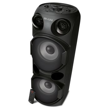 Partybox SVEN "PS-750" 80w, Black, Bluetooth, TWS, Bluetooth, FM, USB, microSD, 2x4400mA*h 