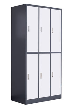 купить Металлический шкаф с 6 дверьми, белый-серый 900x500x2000  mm в Кишинёве 