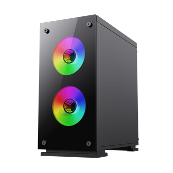 Case mATX GAMEMAX M65, w/o PSU, 3x120mm ARGB fans, Dual TG, USB 3.0, Dust Filter, Black 
