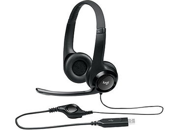 Наушники с микрофоном Logitech H390 Black USB Headset, Headset: 20Hz-20kHz, Microphone: 100Hz-10kHz, 2.4m cable, 981-000406 (casti cu microfon/наушники с микрофоном)