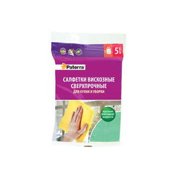 купить Paterra  Салфетки вискозные «СВЕРХПРОЧНЫЕ»  5 шт, 30*38 cm в Кишинёве 