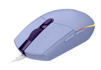 Gaming Mouse Logitech G102 Lightsync, Optical, 200-8000 dpi, 6 buttons, Ambidextrous, RGB, Lilac USB 