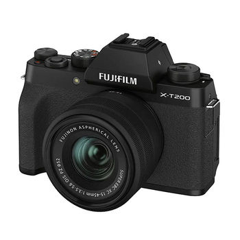 Fujifilm X-T200 Black XC15-45mm F3.5-5.6 OIS PZ Kit, Mirrorless Digital Camera Fujifilm X System (Aparat fotografic)