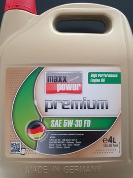 Maxxpower premium SAE 5W30 FD 4 L 