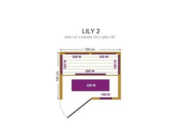 Sauna cu infrarosu "Lily 2" 3EXX0509 (la comanda) 