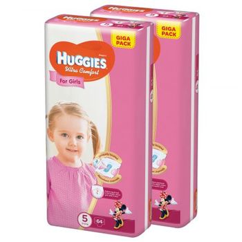 cumpără Huggies (5) Ultra Comfort GigaPack Girl  (12-22kg)  N64 în Chișinău 