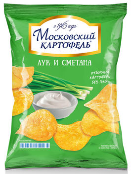 Chips-uri "Moscovskii Kartofeli" Ceapa si Smintina 70g 