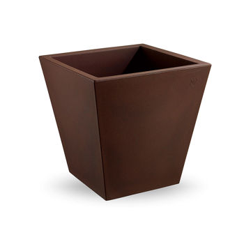 Ghiveci de exterior patrat LYXO COSMOS BROWN square pot H 40cm x L 40cm max 26kg VA315-DM4040-008 (Ghiveci de exterior)