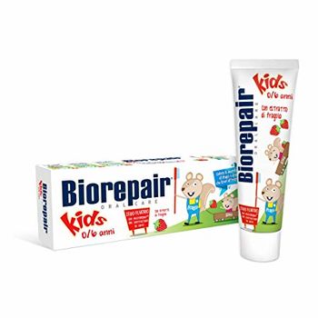 cumpără Biorepair Pasta de dinti Junior p/u copii, Capsuna, fara fluor 50ml (0-6ani) în Chișinău 