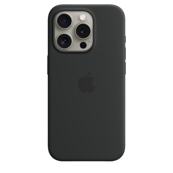 iPhone 15 Pro Silicone Case with MagSafe - Black 
