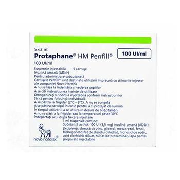 cumpără Protaphane hm penfill 100UI/ml 3ml susp.inj. N5 în Chișinău 